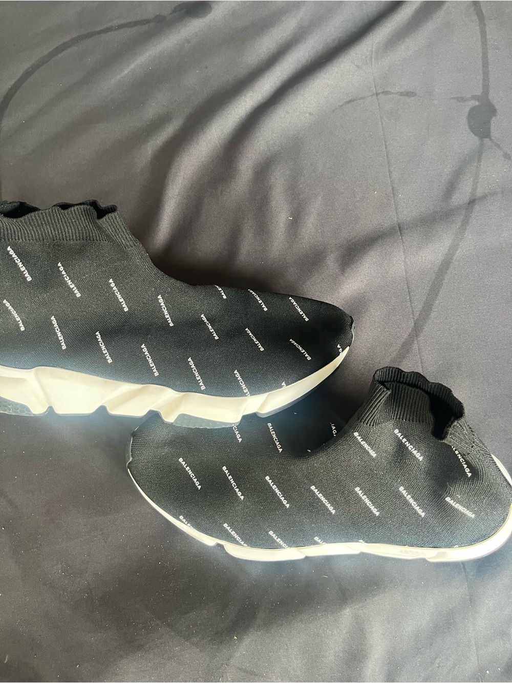Balenciaga Black Branded Interior Sneakers